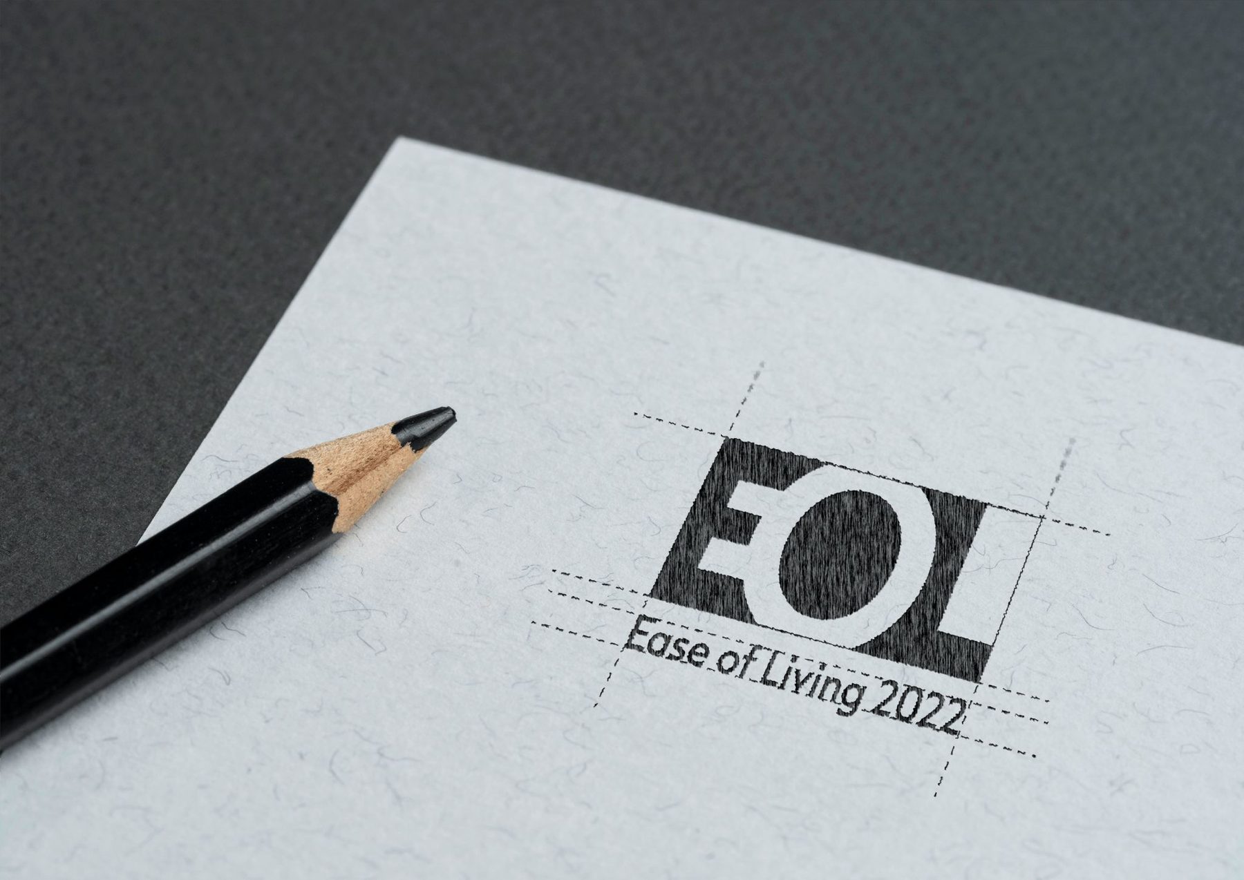 The EoL logo sketched on paper with a pencil